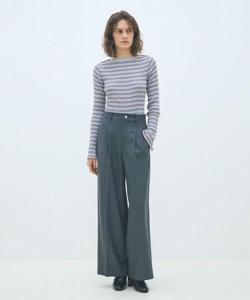 TOMORROWLAND / トゥモローランド ニット・セーター | コットンリブ ボートネックプルオーバー | 詳細1