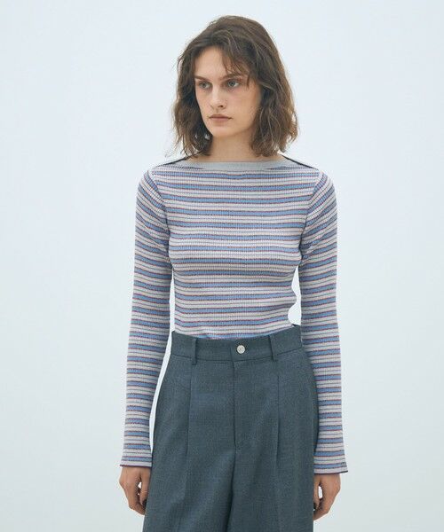 TOMORROWLAND / トゥモローランド ニット・セーター | コットンリブ ボートネックプルオーバー | 詳細2