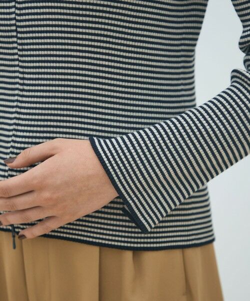 コットンリブ ジップアップカーディガン （カーディガン・ボレロ