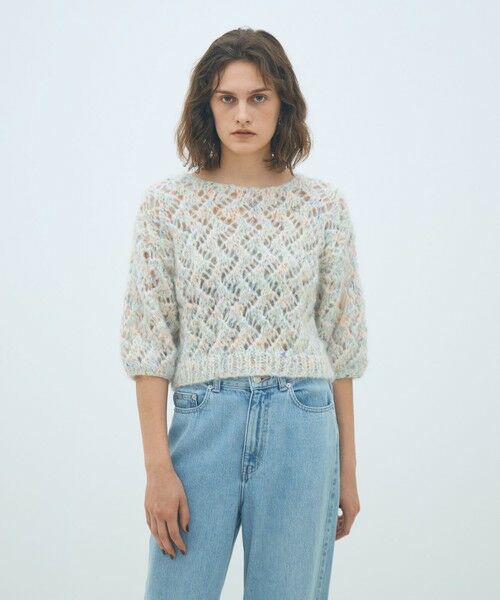 TOMORROWLAND / トゥモローランド ニット・セーター | カラーハンドハーフスリーブプルオーバー | 詳細2