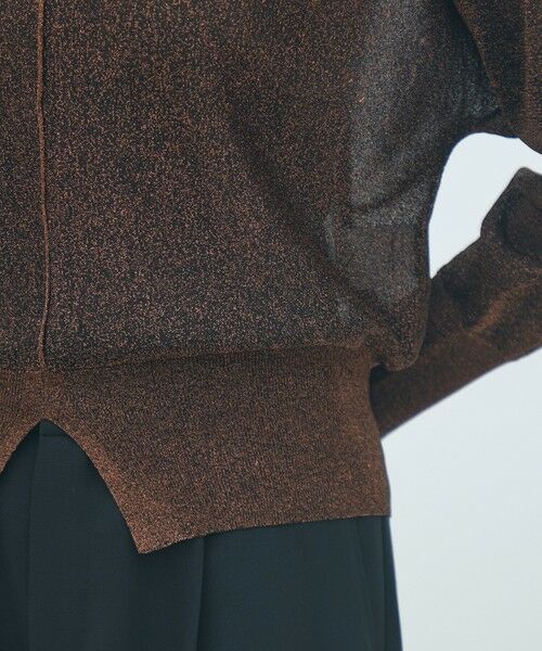 シアーラメ クルーネックプルオーバー （ニット・セーター