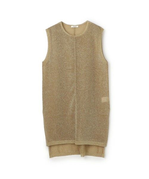 TOMORROWLAND/トゥモローランド シアーラメ ノースリーブワンピース 91 ゴールド S(9号)