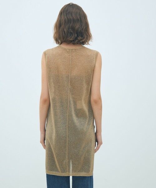TOMORROWLAND / トゥモローランド ミニ丈・ひざ丈ワンピース | シアーラメ ノースリーブワンピース | 詳細4