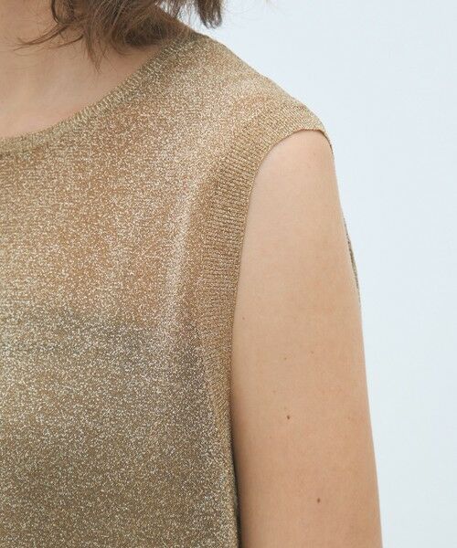 TOMORROWLAND / トゥモローランド ミニ丈・ひざ丈ワンピース | シアーラメ ノースリーブワンピース | 詳細6