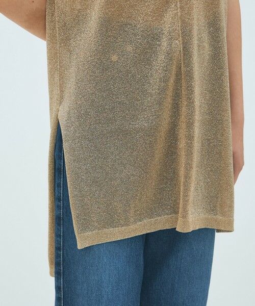 TOMORROWLAND / トゥモローランド ミニ丈・ひざ丈ワンピース | シアーラメ ノースリーブワンピース | 詳細7