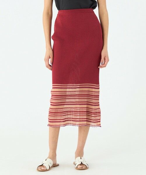 TOMORROWLAND / トゥモローランド ミニ・ひざ丈スカート | シアーボーダー マーメイドスカート | 詳細2