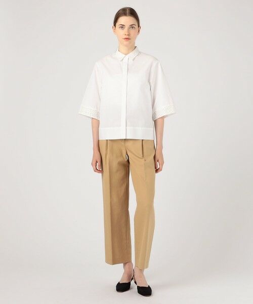 TOMORROWLAND / トゥモローランド シャツ・ブラウス | スクエアドットエンブロイダリー ハーフスリーブブラウス | 詳細1