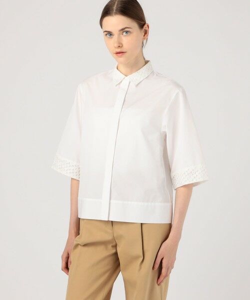 TOMORROWLAND / トゥモローランド シャツ・ブラウス | スクエアドットエンブロイダリー ハーフスリーブブラウス | 詳細2