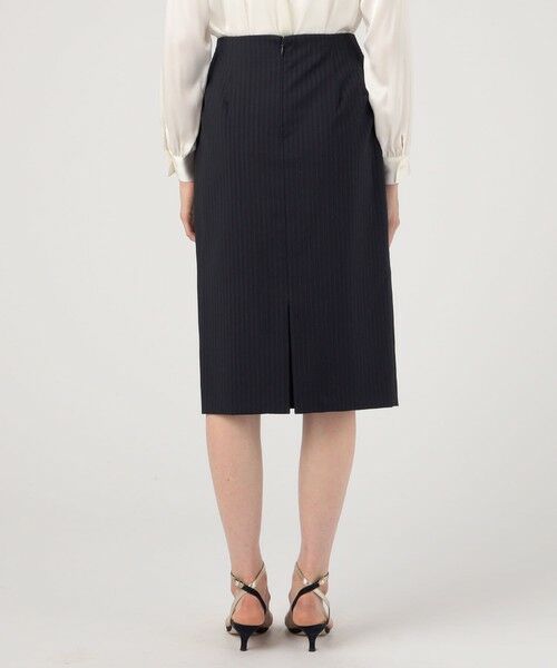 TOMORROWLAND / トゥモローランド ミニ・ひざ丈スカート | ウールシャドーストライプ タイトスカート | 詳細4