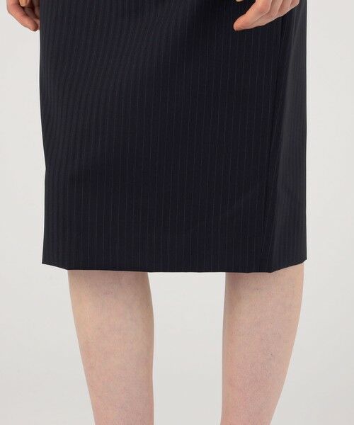 TOMORROWLAND / トゥモローランド ミニ・ひざ丈スカート | ウールシャドーストライプ タイトスカート | 詳細8