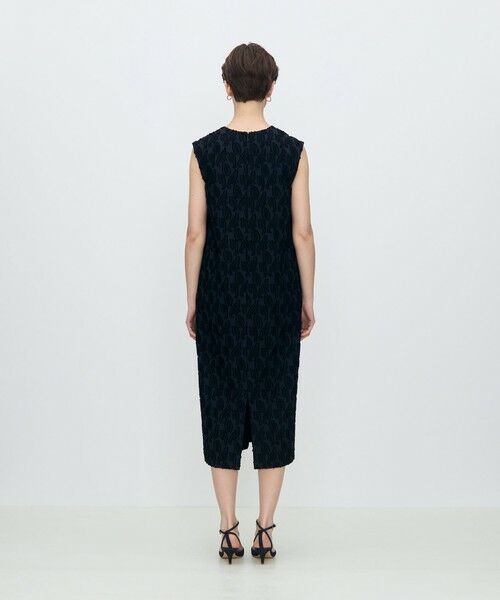 TOMORROWLAND / トゥモローランド ミニ丈・ひざ丈ワンピース | シャイニーカットジャカード Vネックワンピース | 詳細3
