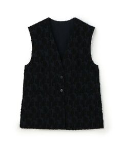 TOMORROWLAND / トゥモローランド ベスト | シャイニーカットジャカード Vカラージレ