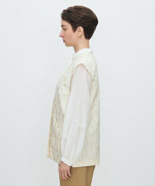 TOMORROWLAND / トゥモローランド ベスト | シャイニーカットジャカード Vカラージレ | 詳細3