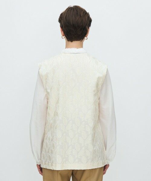 TOMORROWLAND / トゥモローランド ベスト | シャイニーカットジャカード Vカラージレ | 詳細4