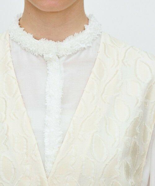 TOMORROWLAND / トゥモローランド ベスト | シャイニーカットジャカード Vカラージレ | 詳細6