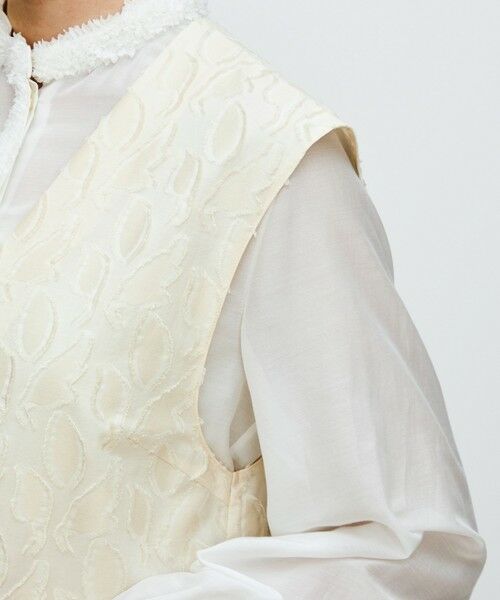 TOMORROWLAND / トゥモローランド ベスト | シャイニーカットジャカード Vカラージレ | 詳細7