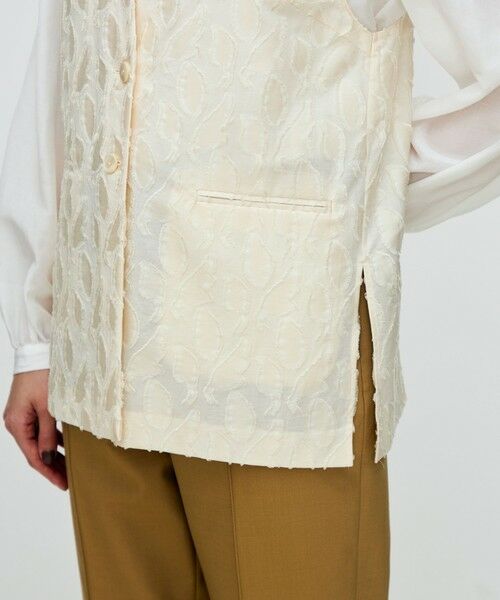 TOMORROWLAND / トゥモローランド ベスト | シャイニーカットジャカード Vカラージレ | 詳細9