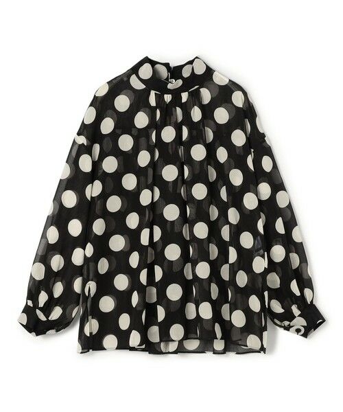 TOMORROWLAND / トゥモローランド シャツ・ブラウス(半袖以外) | イヴェールドットプリント バックリボンブラウス(18 ホワイトドット)