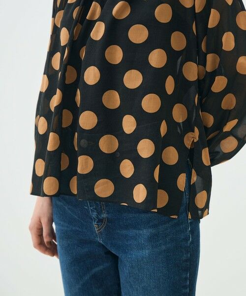 TOMORROWLAND / トゥモローランド シャツ・ブラウス(半袖以外) | イヴェールドットプリント バックリボンブラウス | 詳細8