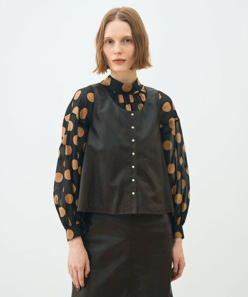 TOMORROWLAND / トゥモローランド ベスト | ベジタブルレザー フロンタブルジレ | 詳細2