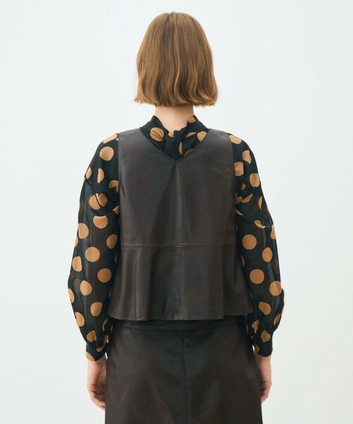 TOMORROWLAND / トゥモローランド ベスト | ベジタブルレザー フロンタブルジレ | 詳細4