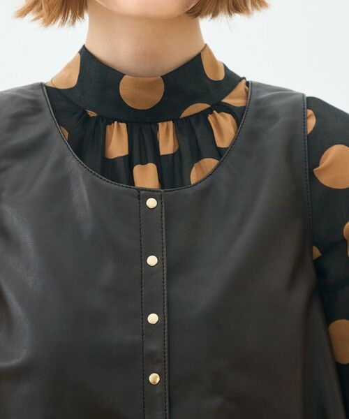 TOMORROWLAND / トゥモローランド ベスト | ベジタブルレザー フロンタブルジレ | 詳細5