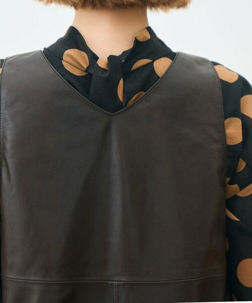 TOMORROWLAND / トゥモローランド ベスト | ベジタブルレザー フロンタブルジレ | 詳細6