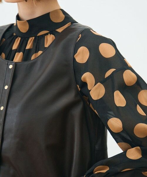 TOMORROWLAND / トゥモローランド ベスト | ベジタブルレザー フロンタブルジレ | 詳細7