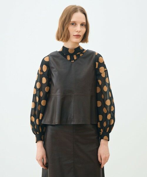 TOMORROWLAND / トゥモローランド ベスト | ベジタブルレザー フロンタブルジレ | 詳細9