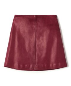 TOMORROWLAND / トゥモローランド ミニ・ひざ丈スカート | ベジタブルレザー トラペーズミニスカート