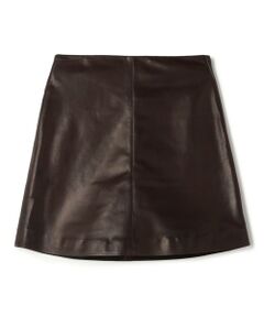 TOMORROWLAND / トゥモローランド ミニ・ひざ丈スカート | ベジタブルレザー トラペーズミニスカート