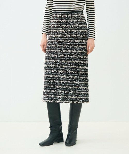 TOMORROWLAND / トゥモローランド ミニ・ひざ丈スカート | ファンシートリコット タイトストレートスカート | 詳細2