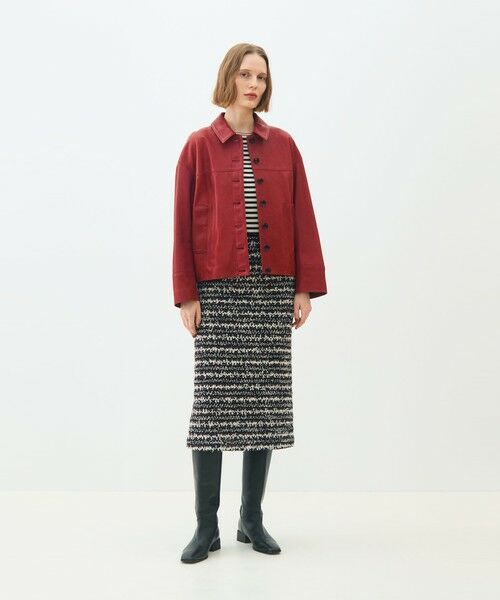 TOMORROWLAND / トゥモローランド ブルゾン | ベジタブルレザー コクーンブルゾン | 詳細1