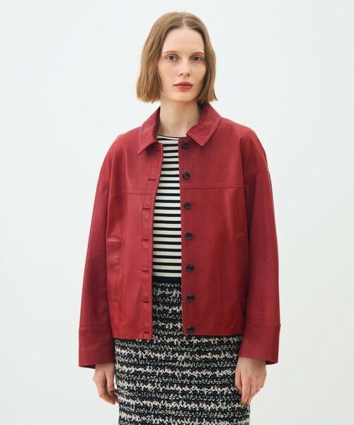 TOMORROWLAND / トゥモローランド ブルゾン | ベジタブルレザー コクーンブルゾン | 詳細2