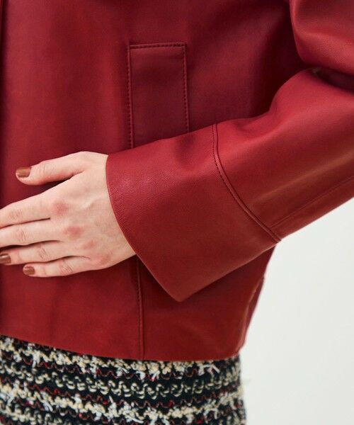 TOMORROWLAND / トゥモローランド ブルゾン | ベジタブルレザー コクーンブルゾン | 詳細7