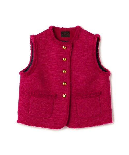 TOMORROWLAND / トゥモローランド ベスト | ブークレーファンシー クルーネックジレ(37 マゼンダピンク)