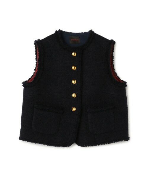 TOMORROWLAND / トゥモローランド ベスト | ブークレーファンシー クルーネックジレ(69 ネイビー)