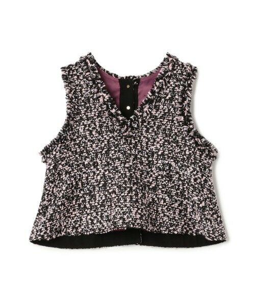 TOMORROWLAND/トゥモローランド ローズラインファンシー フロンタブルジレ 18 ブラック系 36(9号)