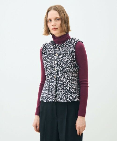 TOMORROWLAND / トゥモローランド ベスト | ローズラインファンシー フロンタブルジレ | 詳細9