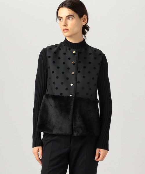 TOMORROWLAND / トゥモローランド ベスト | モールポルカドット チュチュファージレ | 詳細12