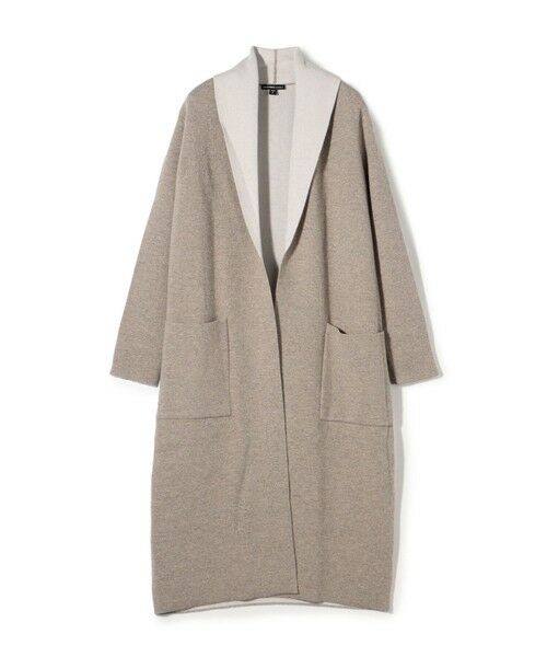 TOMORROWLAND / トゥモローランド ニット・セーター | リサイクルカシミヤ ショールカラーコート WRBC2619(44 ベージュ系)