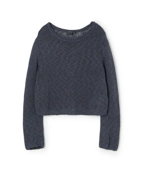 TOMORROWLAND / トゥモローランド ニット・セーター | コットンリネンオープンワーク クルーネックプルオーバー WVP3093(68 ネイビー系)