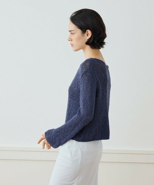 TOMORROWLAND / トゥモローランド ニット・セーター | コットンリネンオープンワーク クルーネックプルオーバー WVP3093 | 詳細3