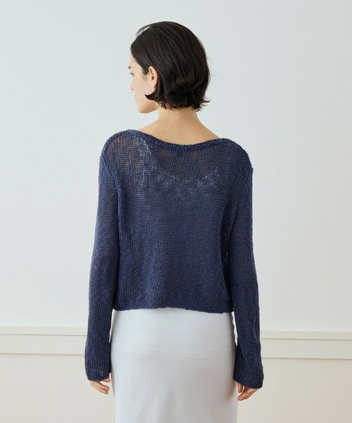 TOMORROWLAND / トゥモローランド ニット・セーター | コットンリネンオープンワーク クルーネックプルオーバー WVP3093 | 詳細4