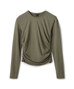 TOMORROWLAND / トゥモローランド Tシャツ | コットンポリエステルジャージー サイドシャーリングTシャツ WMTP3232