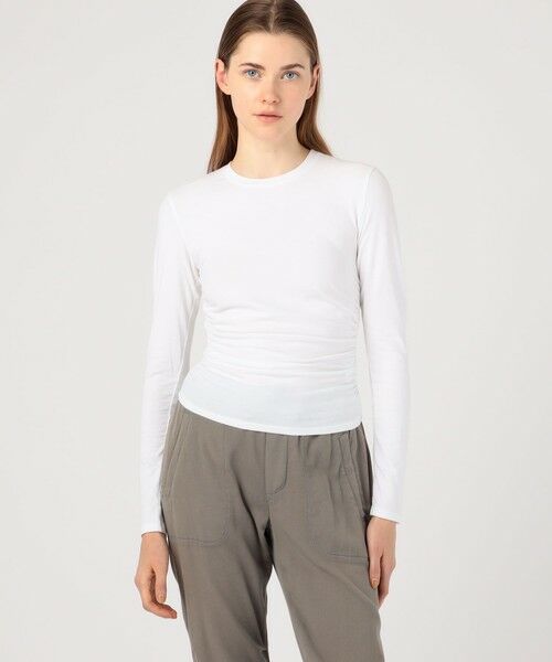 TOMORROWLAND / トゥモローランド Tシャツ | コットンポリエステルジャージー サイドシャーリングTシャツ WMTP3232 | 詳細2