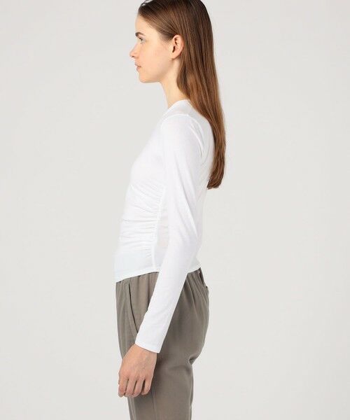 TOMORROWLAND / トゥモローランド Tシャツ | コットンポリエステルジャージー サイドシャーリングTシャツ WMTP3232 | 詳細3