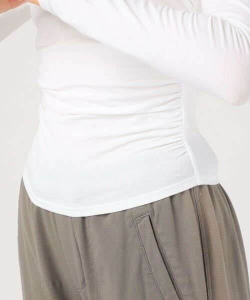 TOMORROWLAND / トゥモローランド Tシャツ | コットンポリエステルジャージー サイドシャーリングTシャツ WMTP3232 | 詳細8