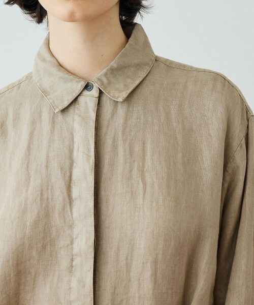 TOMORROWLAND / トゥモローランド ミニ丈・ひざ丈ワンピース | ライトウェイトリネン シャツワンピース WKO6965 | 詳細6