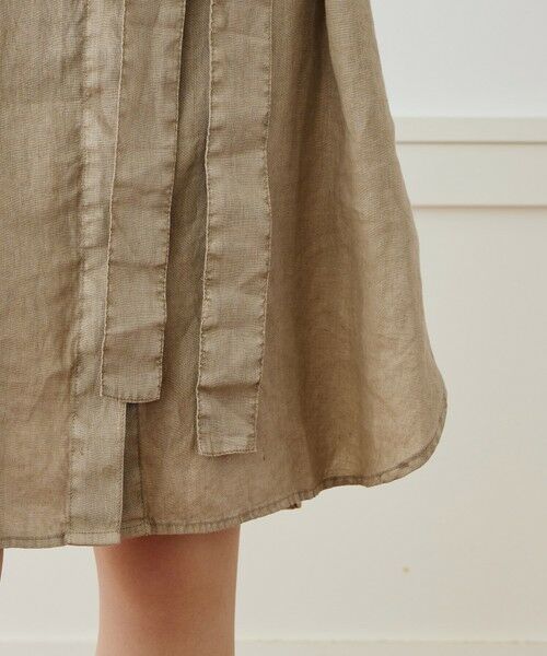 TOMORROWLAND / トゥモローランド ミニ丈・ひざ丈ワンピース | ライトウェイトリネン シャツワンピース WKO6965 | 詳細8
